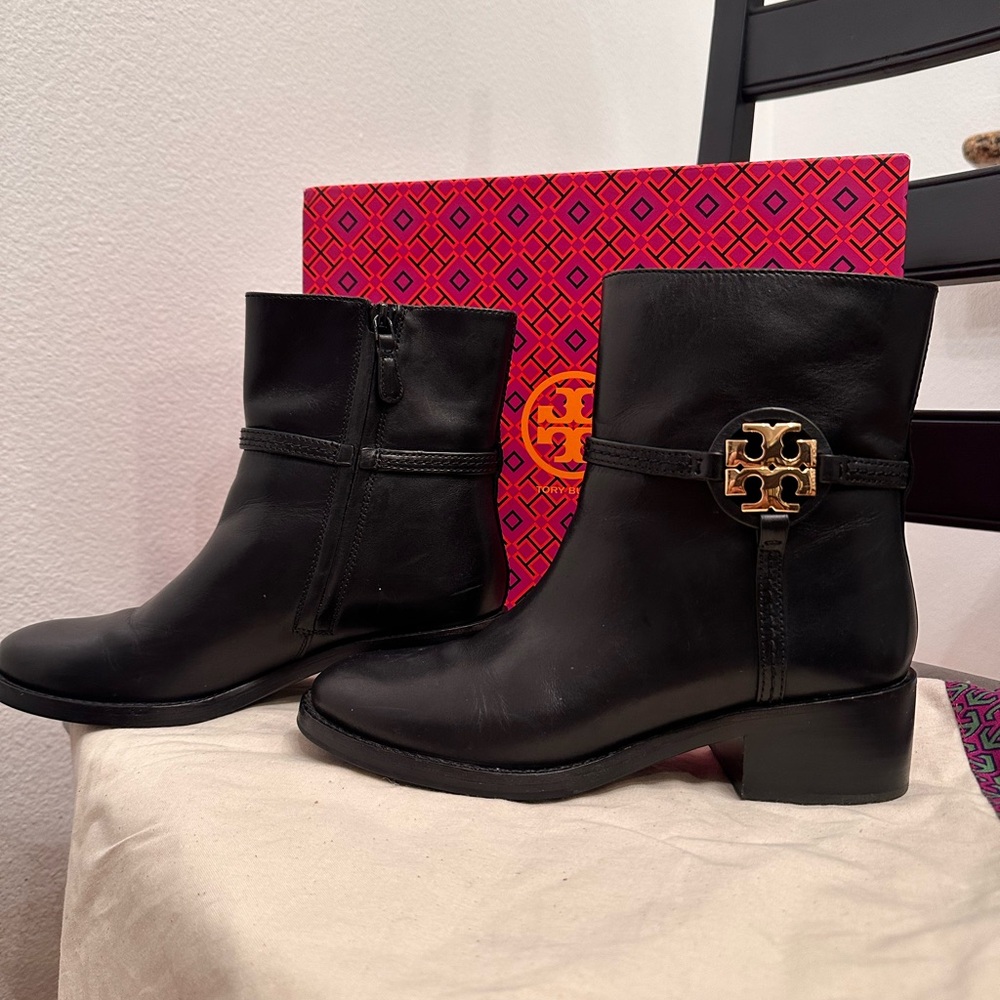 Tory Burch Miller Black Ankle Booties